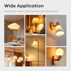 Linkind A19 LED Light Bulbs Dimmable, 60W Equivalent, Energy Efficient 9W, 2700K, 800 Lumens, E26 Standard Base, Lighting for Bedroom Living Room Home Office, 6 Packs