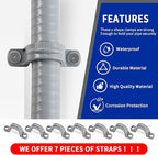 (1/2" Dia * 25 Feet) Yariwiz Flexible Electrical Conduit Liquid Tight PVC Conduit Kit with 3 PCS Coupling, 3 PCS Elbow and 7 PCS Strap, Sealtight Seal Flex Liquidtight Wire Outdoor Non Metallic Grey