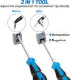 Magnetic Screwdriver Set 10 PCS,5 Phillips 5 Flat Head Precision Screwdriver, Professional Cushion Grip and Non-Slip for Repair Home Improvement Craft, Blue & Black