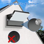 Juyace 120W LED Wall Pack Light Dusk to Dawn Outdoor Lighting Exterior Fixtures 360 °Rotation 5000K for Garage Yard Barn Area Backyard Building