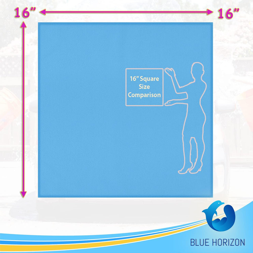 Large Microfiber Cleaning Towels, 36-Pack, Ultra Soft Plush Washcloth Rag, Professional Grade Premium Detailing Cleaning Cloths for Car, Household and Commercial (Sky Blue, 16" X 16")