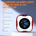 Combination Gas & Carbon Monoxide Detectors Plug in,Natural Gas Detector,Propane,Carbon Monoxide Alarm,CO Level & °F & Humidity & Explosive Gas Detector for Home,Kitchen,RV