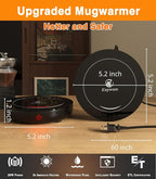 Coffee Mug Warmer with Gravity Sensor, Mug Warmer for Desk with LED Light, 3 Temp Settings & 6H Auto Shut Off Coffee Warmer, Electric Candle Warmer Plate for Beverage, Coffee, Tea, Milk