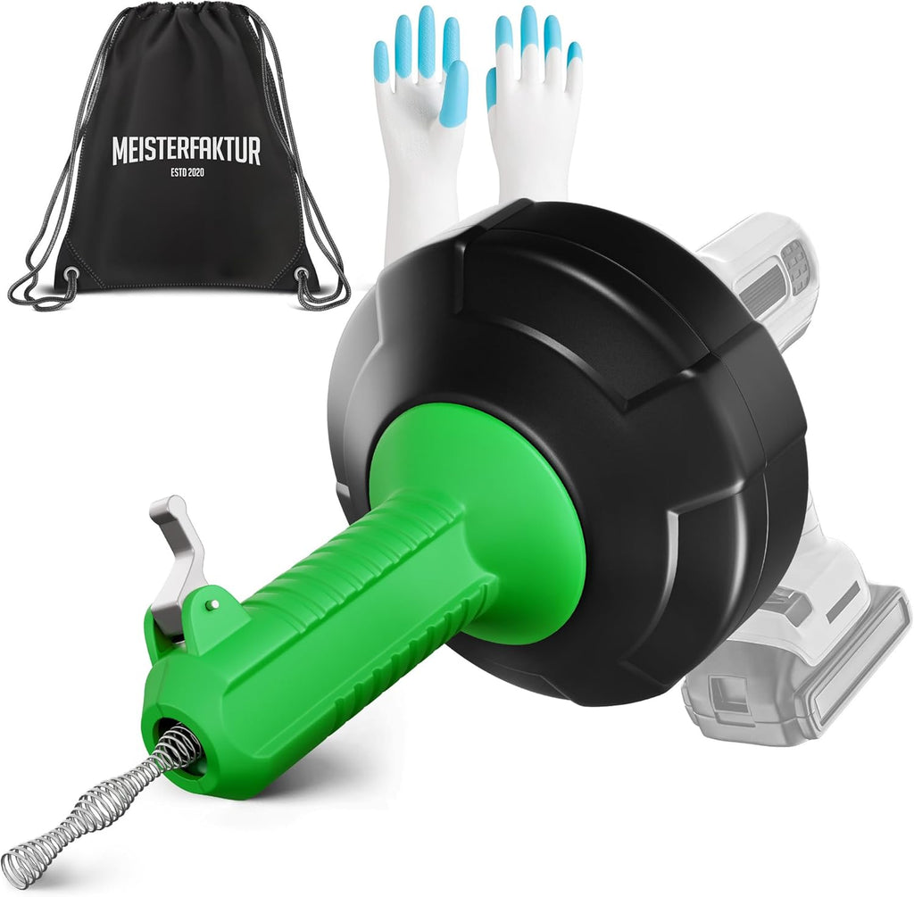 drain snake [25 FT] - Auto Feed - Ideal plumbing snake for sink and drain unblocking - Solid drain auger for real DYIs!