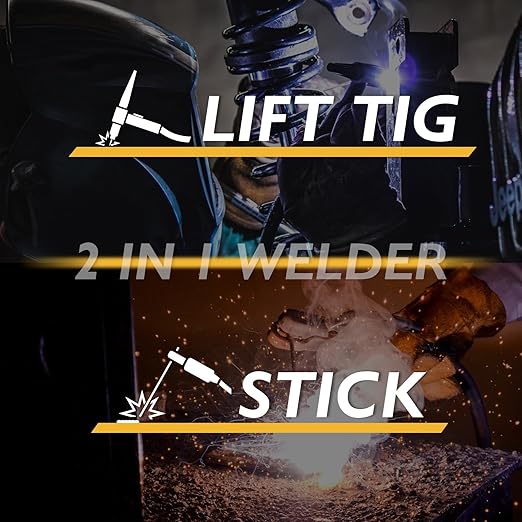 TOOLIOM 195A Stick Welder 110/220V Dual Voltage Lift TIG Welder LCD Display IGBT Inverter with Hot Start Arc Force VRD Welding Machine fits 5/32in. (4mm) Welding Rods