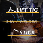 TOOLIOM 135A 110/220V Dual Voltage Mini Stick Welder Lift TIG Welder with LCD Display Portable Welding Machine with Hot Start, Arc Force and Anti-Stick