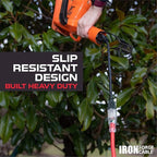 Iron Forge Cable 6 ft Lighted Outdoor Extension Cord - 12/3 SJTW Heavy Duty Red Extension Cable with 3 Prong 15 AMP Grounded Plug for Safety