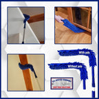 Spider Web Brush with Pole | Chenille Extension Duster, Aluminum Extension Rod | Extend 18-20 feet Cleaning High Ceilings, Cathedral Ceilings, Ceiling Fans