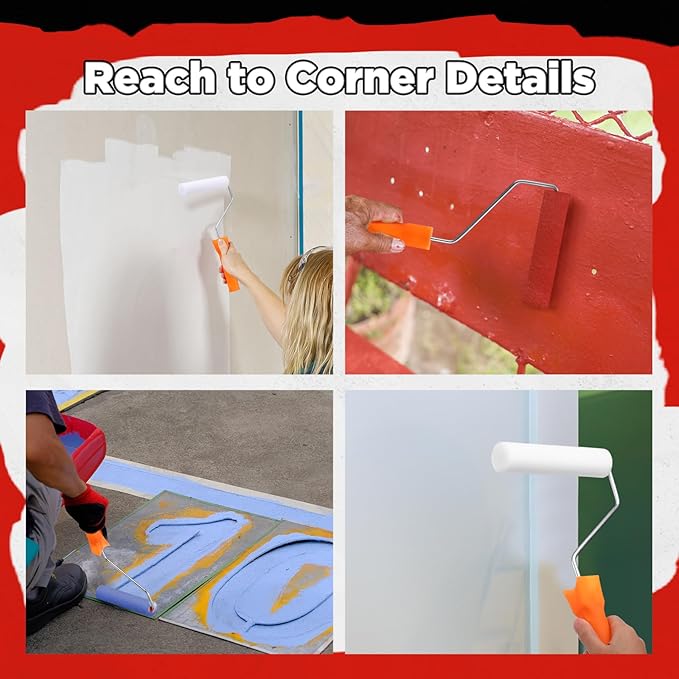 Nuogo 120 Pcs 6 Inch Foam Paint Roller Mini High Density Foam Roller Refills Paint Edger Tool for Walls Brings Smooth Finishes Flat Surfaces (White)