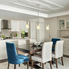 3-Light Pendant Lighting Clear Glass Pendant Lighting for Kitchen Island Brushed Nickel Hanging Light Fixture Pendant Light Dining Room Chandelier Farmhouse