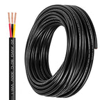 20 Gauge Wire 3 Conductor,20 AWG Electrical Wire Stranded PVC Cord Oxygen-Free Copper Cable,50FT 3 Core Pure Copper Flexible Cable Wire for LED Lamp Lighting Strips Automotive (20AWG-3C, 50FT)…