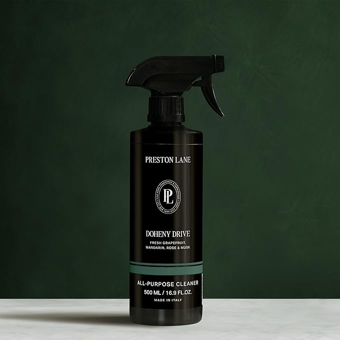 Preston Lane Luxury All-Purpose Cleaner, Doheny Drive Scent | Bio-Based Multi-Surface Spray | Streak-Free Finish, Lifts Dirt, Smudges & Grease | Vegan & Cruelty-Free