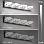 Ralbay Dimmable Bathroom Lights Modern 4 Lights Vanity Lights Fixtures Acrylic Rotable 360° LED Modern Vanity Lighting for Bathroom