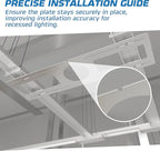 OHLECTRIC 24 Pack – New Construction Mounting Plate for 4 Inch LED Downlight – Slim Steel Rough in Plate/Bracket – Made of Galvanized Steel Recessed LED Light Plate -Slim Light Kit Bracket