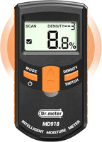 Pinless Wood Moisture Meter, Upgraded Version Inductive Pinless Tools Intelligent Moisture Meter Digital Moisture Meter for Wood (Range 4% - 80% RH; Accuracy: 0.5%), MD918