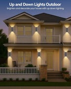 KIZON Dusk to Dawn Outdoor Lighting 2 Pack, Modern Outdoor Wall Lights Black Exterior Lighting Fixtures Wall Mount with E26 Base, Waterproof Sconce Porch Light with Bulbs Included, ETL Listed