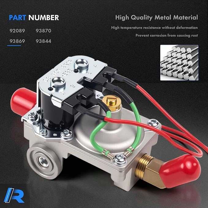 92089 RV Water Heater Gas Control Valve Compatible with Dometic Atwood 10 Gallon Water Heater G10-3E GC10-2E GCH10A-2E GH10-1E GE16-EXT | Solenoid Gas Valve Replaces# 93870, 93869, 93844
