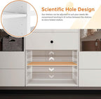 Modular Closet System: Wall Mounted Garment Rack Walk-in Clothes Storage with Drawers Built in Closet Organization with Shelves for Bedroom White 23.62''L x 16.34''W x 70.87''H