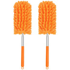 Mini Duster for Cleaning, 360° Bendable Hand Dusters with Extension Pole, Washable Small Duster for Car Interior, Office, Furniture