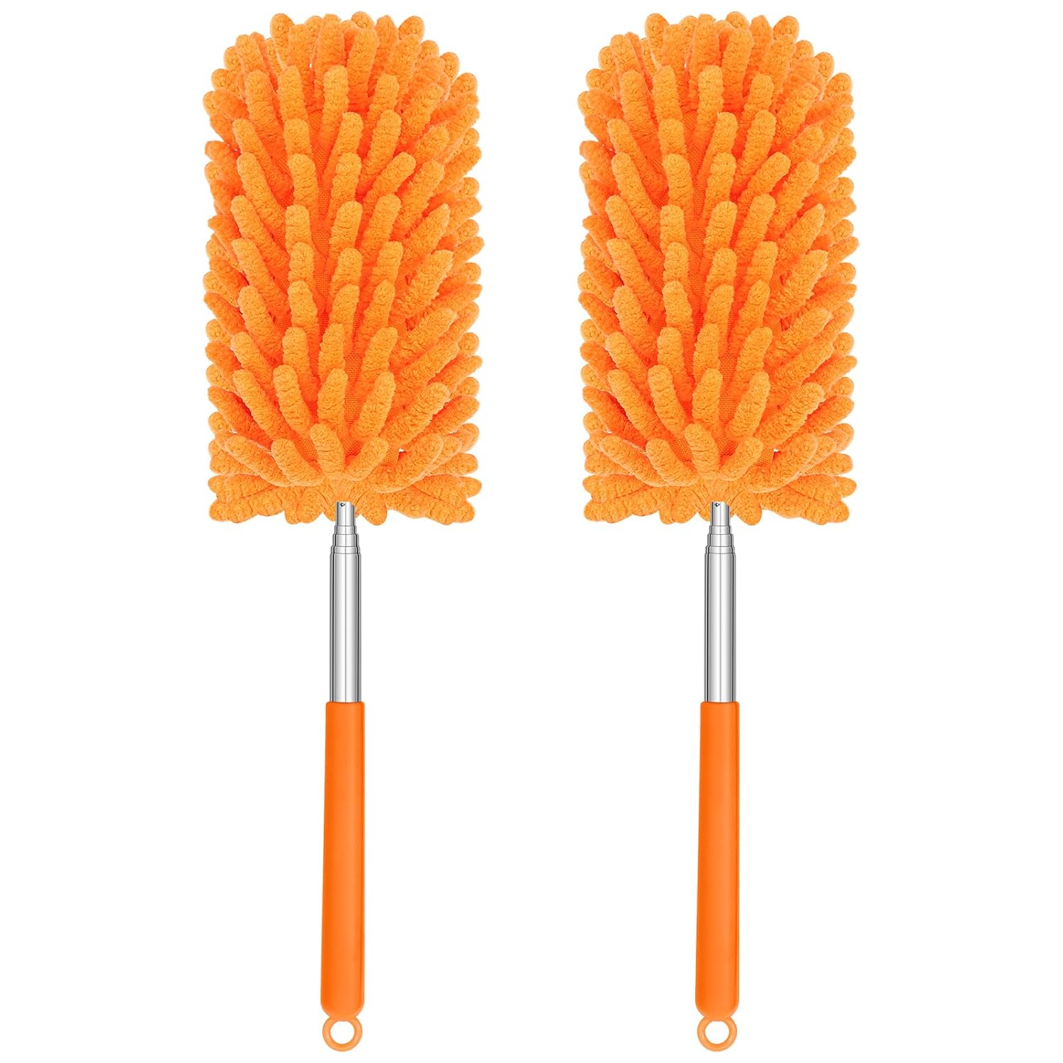 Mini Duster for Cleaning, 360° Bendable Hand Dusters with Extension Pole, Washable Small Duster for Car Interior, Office, Furniture