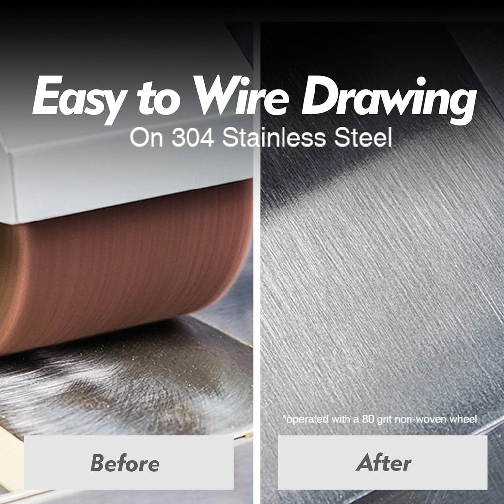 4" Burnishing Wheel 4 Pack, Wire Drawing on Metal, 100x100mm, Coarse Grit 80, Polishing & Satin Finishing