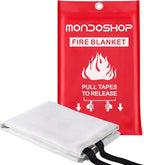 Mondoshop Emergency Fire Blankets for Home Kitchen Emergency Fire Blankets for Camping, Picnic, Fireplace, School, Grill, Car, Office, Warehouse