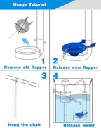 Universal Toilet Flapper Replacement Kit 2 Inch - 2 Pack High Water Level Setting & Low Water Level Setting Two Types - Compatible with American Standard Kohler Toto Gerber Toilet Stopper Water Saving