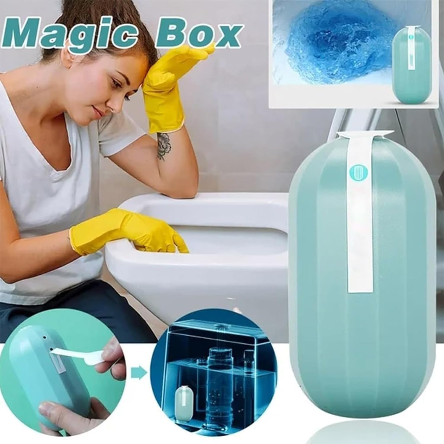 Toilet Cleaner,Automatic Toilet Bowl Cleaner,Toilet Cleaner 10 Years,Crazy Clean Toilet Bowl Cleaner,Fresh Scent (1)