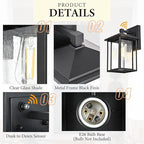 Outdoor Wall Lights Dusk to Dawn Porch Lights Outdoor Wall Sconce Dusk to Dawn Porch Light Fixture Aluminum Waterproof Farmhouse Sconces for Outside Patio House 2 Pack