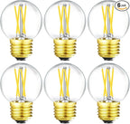 Leools Dimmable E26 LED Bulb 4W Equal E26 40 Watt Light Bulb,E26 Globe Edison Light Bulbs,Daylight 4000K G16.5 Light Bulb led for Pendant,Chandeliers,Vanity,Wall sconces, AC120V,400lm.6Pack