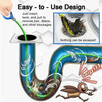 3Pcs Drain Snake Hair Remover Tool, 50 IN Sink Snake - A Highly Effective Drain Cleaner Tool for Various Bathroom Drains like Sink, Bathtub and Shower to Unclog Swiftly