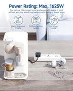 US Plug Adapter with USB Ports, Universal Extension Cord 5 FT, European, UK, Australia, India to US Plug Adapter for Travel & Life, Accepts Type A/B/C/D/E/F/G/H/I/J/K/L/N/O Plugs, White