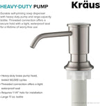 KRAUS Kitchen Soap and Lotion Dispenser in Spot Free Stainless Steel, KSD-80SFS