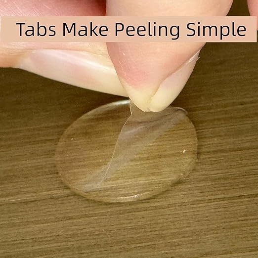 Double Sided Adhesive Putty with Pull Tabs, 100 Clear Dots 0.39'' Removable Sticky Tack, Waterproof Poster Putty Glue Dot for Party Decoration Picture