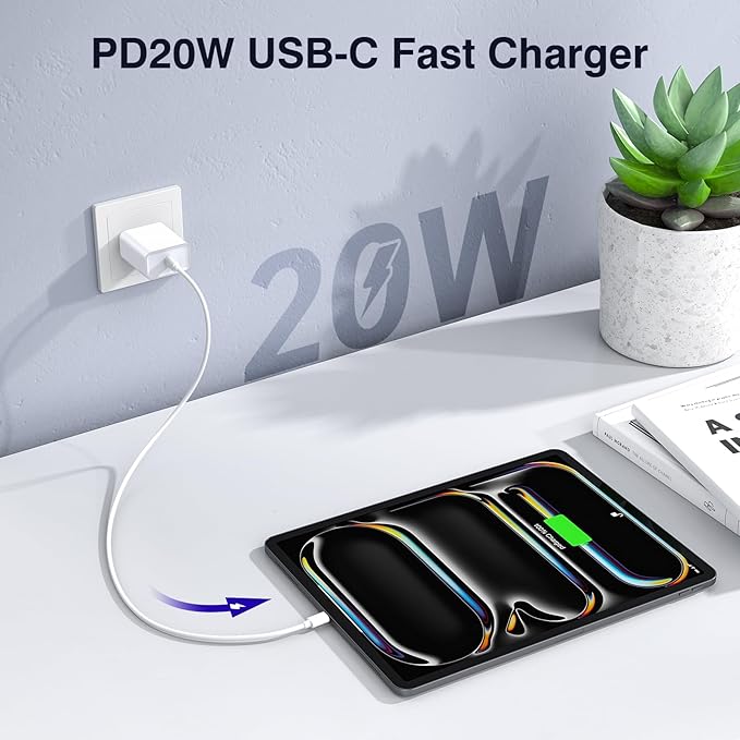 30W USB C Charger, 2 Pack Wall Fast Charger Block Power Adapter Charging Cube Compatible with iPhone 16/Pro/Pro Max/Plus17/16/15/14/13/12, iPad Air, AirPods 4/3/2/Pro, Apple Watch 10/Ultra 2, Galaxy