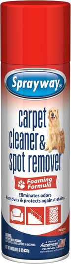 Sprayway Carpet Cleaner (Pet), 19oz, Pack of 6 | Removes Pet Stains & Odors, Foaming Action | Deep Cleans Carpets & Upholstery | Fresh Scent, Quick-Drying Formula