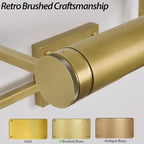 18in Picture Lights Hardwired Brass Picture Light, Gold Modern Picture Light for Wall, 360°Rotatable Art Light Gallery Lights, Wall Picture Lights Painting Light for Painting Display Artwork Portrait