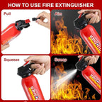 Fire Extinguisher for Home - 3pack Car Fire Extinguisher with Wall Mount, Small A B C K Fire Extinguisher, Water-Based Fire Extinguishers for Car/House/Kitchen/Truck/Marine/Boat/Vehicle/utv/rv