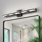 mirrea 32" Black Vanity Lights for Bathroom 5 Light Vanity Lighting Fixtures for Mirror 3 CCT Adjustable LED Vanity Light