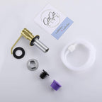 Gagal Kitchen Sink Soap Dispenser (Brushed Gold) and Extension Tube Kit for Kitchen Sink, Complete Brass Head with 40" Silicone Tube Connect to The Bottle Directly, Say Goodbye to Frequent Refills