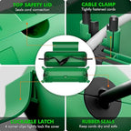 2 Pack of IP44 Outdoor Waterproof Box by Restmo, Weatherproof Extension Cord Cover, Safety Connection Seal for Outdoor Outlet, Electrical Plug, Holiday Decorations, LED Strip Light, Power Tool, Green