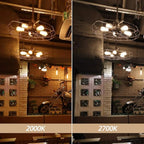 HESSION 6-Pack Edison Light Bulbs, 60w Vintage Edison Bulb, Squirrel Cage Filament Edison Bulbs, E26 Base - Amber Glass Warm White - Dimmable - ST58 Decorative Lightbulbs