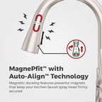 Pfister Miri 2.0 Kitchen Faucet with Pull Down Sprayer and Soap Dispenser, Single Handle, High Arc, NSF Certified, Spot Defense Stainless Steel Finish, F5297MRRGS