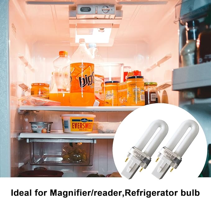 CF5DS-5W 2 Pin 5W Fluorescent Single Tube,Replacement Bulb for Sylvania CF5DS,Sunlite PL5W,SATCO CFS5W,CFL Plugin Light Bulb,G23 Base - 6500K-2Pack