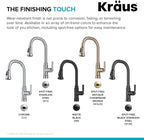KRAUS Allyn Transitional Industrial Pull-Down Single Handle Kitchen Faucet in Matte Black, KPF-4101MB