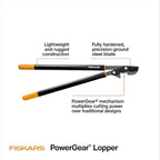 Fiskars 32-Inch PowerGear Loppers for Tree Trimming, Heavy-Duty, Sharp Bypass Steel Blade Tree Branch Cutter up to 2-Inch Diameter Cut Capacity, Hand Loppers