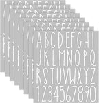 8 Sheets Vinyl Letter Stickers Waterproof Self Adhesive Letter Numbers Alphabet Modern Mailbox Numbers Sticker for Back to School DIY Mailbox House Home Business Address(1 Inch,White)