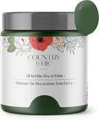 Country Chic All-in-One Chalk Paint for Furniture, Cabinets, Home Decor, Eco-Friendly, Matte Finish, Built-In Primer & Top Coat for Wood, Metal - Fireworks (Forest Green) - Pint 16 oz (475 ml)