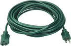 Clear Power 16 Gauge 3Prong Cords (16/3-3 Prong Grounded Plug, Green, 25 ft)