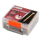 Deck Screws #9 x 2-1/2", 500 Pcs Wood Screws 2 1/2 inch, Rust Resistant, Construction Fence Exterior Screws, Torx Head Drive, 2 Pcs T25 Star Bits Included, Yellow